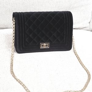Velvet Crossbody Handbag